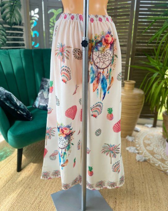 Pantalon Palazzo blanc Attrape-rêves Esprit Tropical chic du 42 au 50/52 