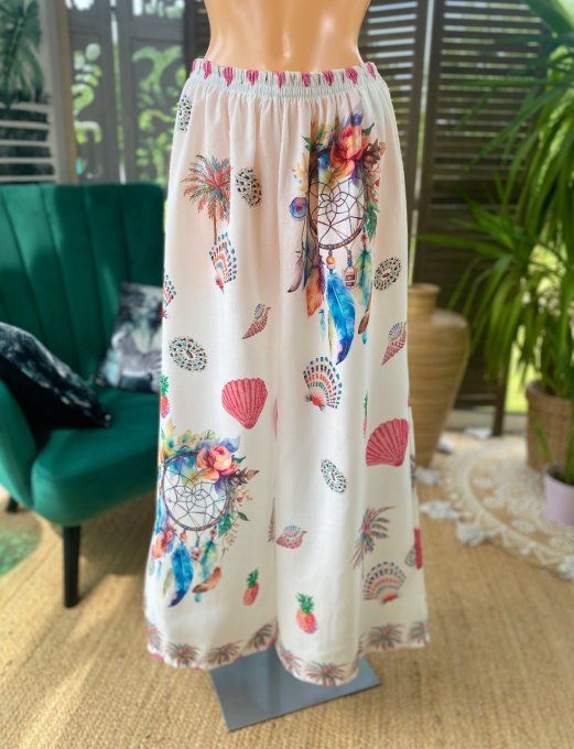 Pantalon Palazzo blanc Attrape-rêves Esprit Tropical chic du 42 au 50/52 