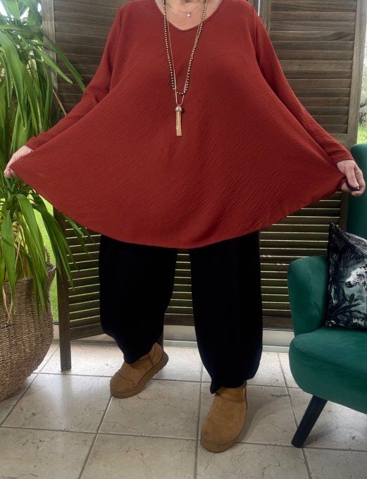 Top trapèze Rouille manches longues réglables du 42 au 52/54