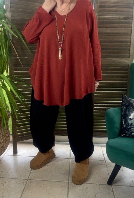 Top trapèze Rouille manches longues réglables du 42 au 52/54