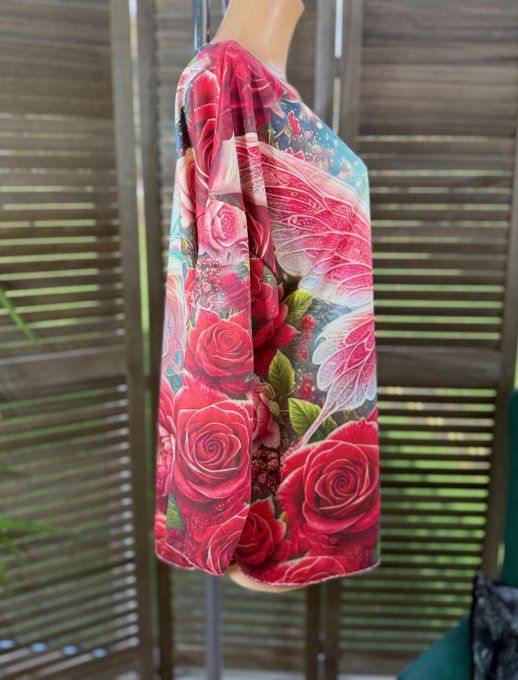 Top suédine multicolore La Fée aux Roses douceur +++ du 38 au 48