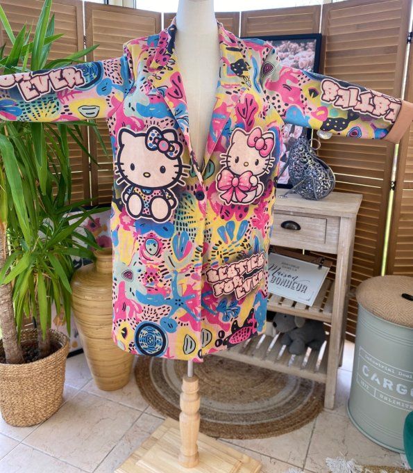 Pull tunique à capuche long ample velours kaki Snoopy strass argentés noirs dorés du 40 au 50/52 