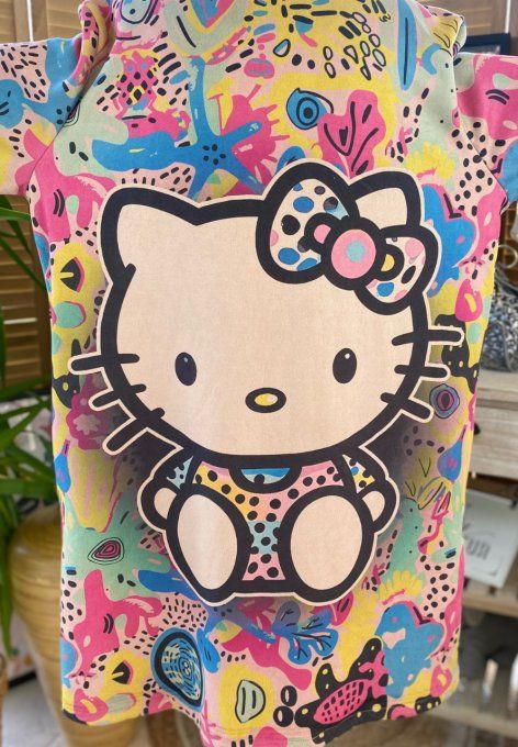Veste longue suédine multicolore In Love with Hello Kitty du 36 au 46 et même + 