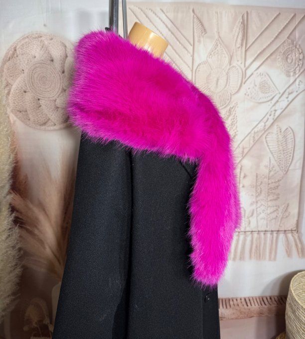 Echarpe fausse fourrure Fuschia toute doublée et ajustable douceur ++++ TOUTES TAILLES 