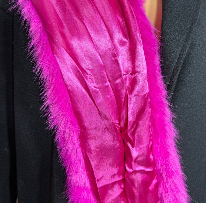 Echarpe fausse fourrure Fuschia toute doublée et ajustable douceur ++++ TOUTES TAILLES 