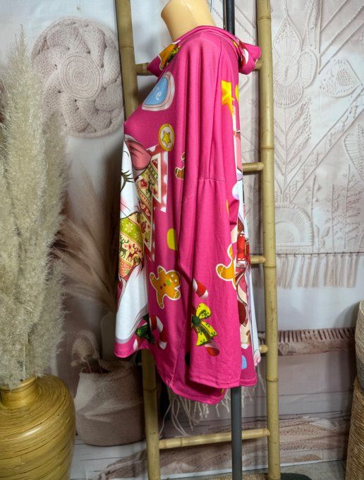 Top ample col bénitier fuschia Marie Les Aristochats Christmas Tree du 42 au 54/56  