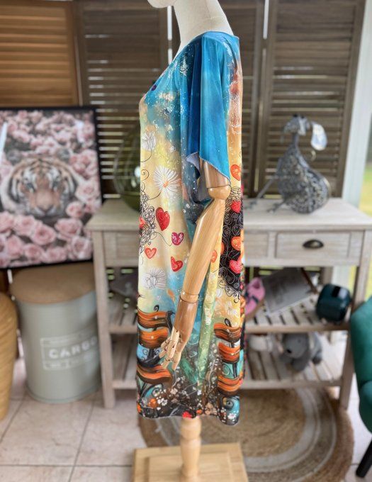 Robe courte ou tunique longue La Fillette et son chat du 42 au 52 