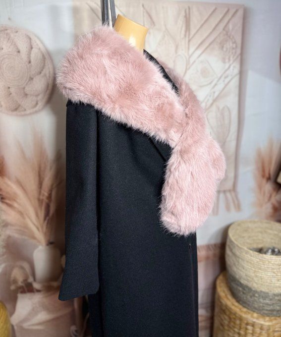 Echarpe fausse fourrure Rose poudré toute doublée et ajustable douceur ++++ TOUTES TAILLES 