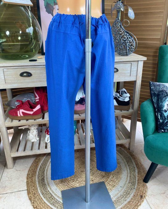 panta jogg  (dit magique) bleu royal ultra extensible confort +++ du 40 au 50