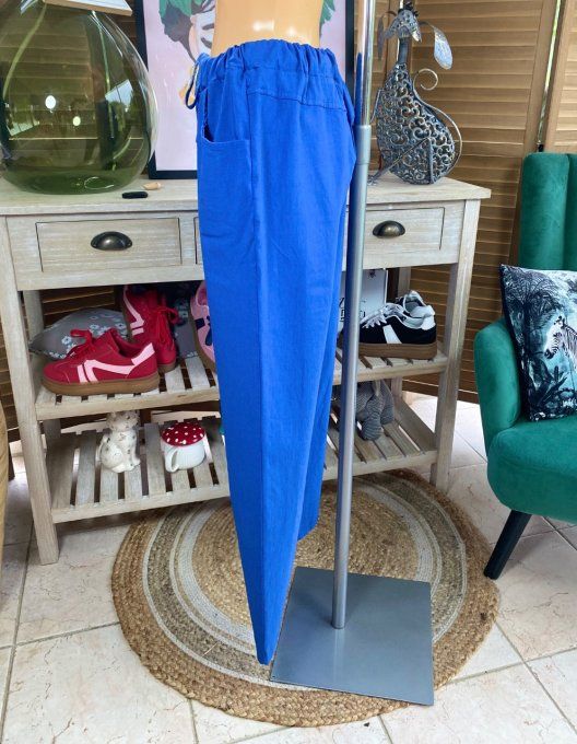 panta jogg  (dit magique) bleu royal ultra extensible confort +++ du 40 au 50