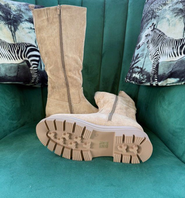Bottes suédine beige confort ++++ du 38 au 41 