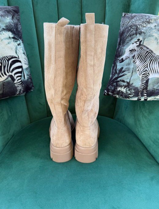 Bottes suédine beige confort ++++ du 38 au 41 