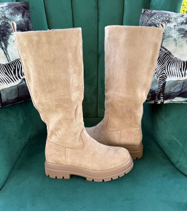 Bottes suédine beige confort ++++ du 38 au 41 