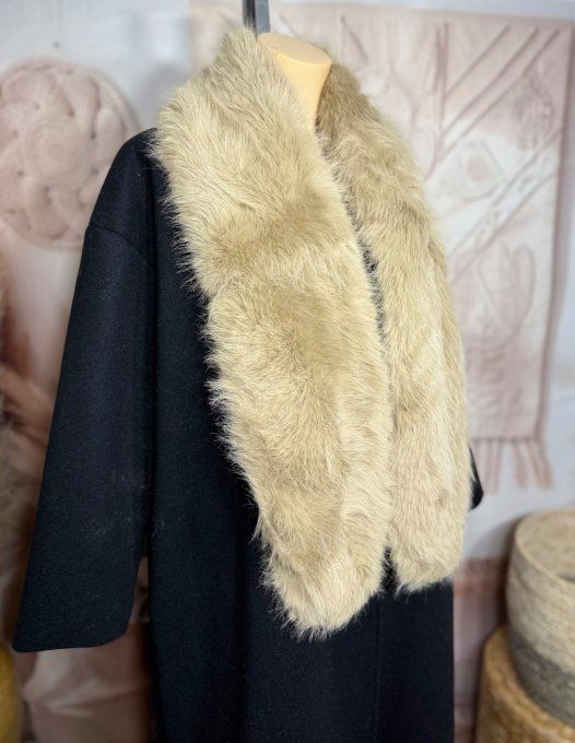 Echarpe fausse fourrure beige toute doublée et ajustable douceur ++++ TOUTES TAILLES -
