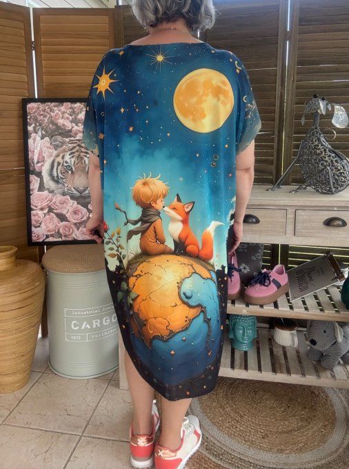 Robe courte ou tunique longue multicolore Le Petit Prince du 42 au 52   