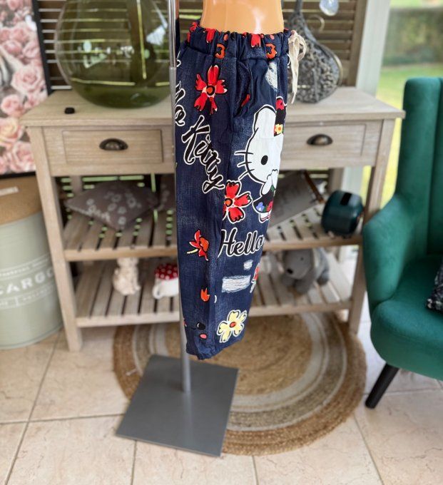 pantacourt (dit magique) effet jeans brut Hello Kitty du 40 au 50/52 