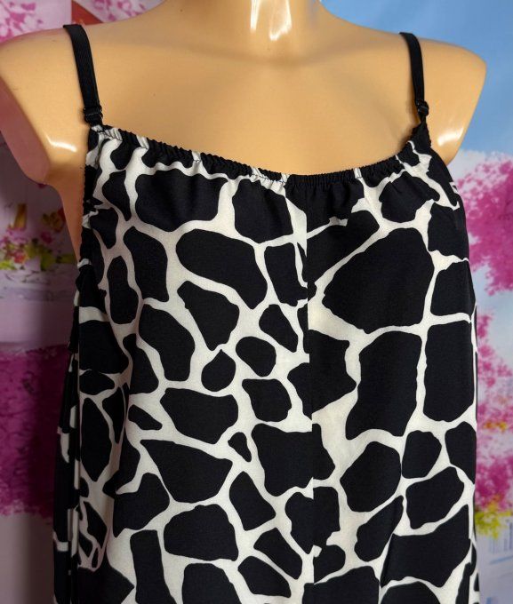 Combinaison pantalon imprimée Girafe fines bretelles réglables douceur +++ du 40 au 48/50