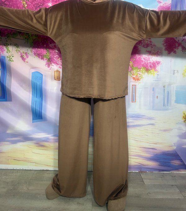 Pyjama ou ensemble "cocooning" velours ras Camel Douceur ++++ du 40 au 52