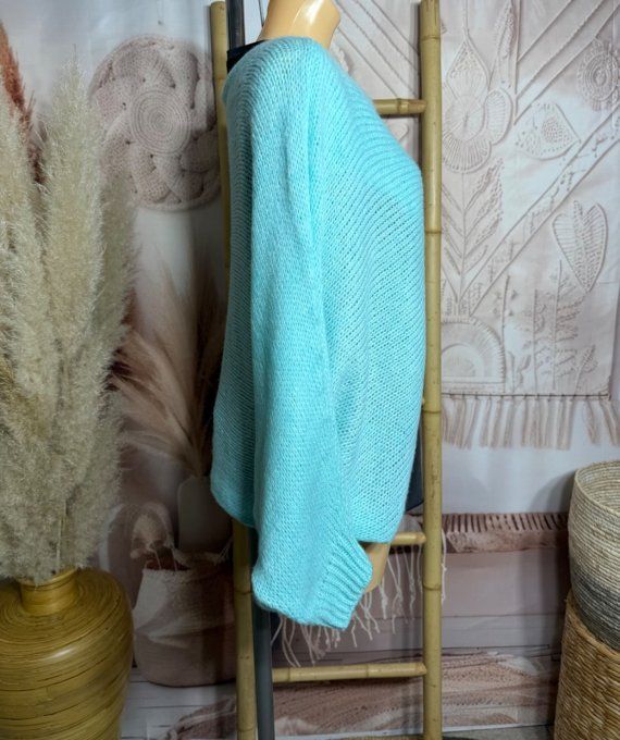 Pull court croisé vert d'eau douceur +++ (du 40 au 52) ou en version "chauffe-épaule" jusqu'au 58/60