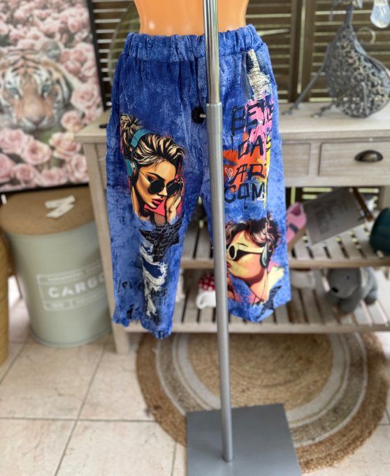 pantacourt (dit magique) effet jeans Pretty Music Women du 40 au 50/52 