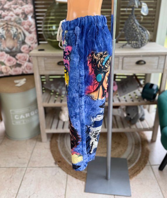 pantacourt (dit magique) effet jeans Pretty Music Women du 40 au 50/52 