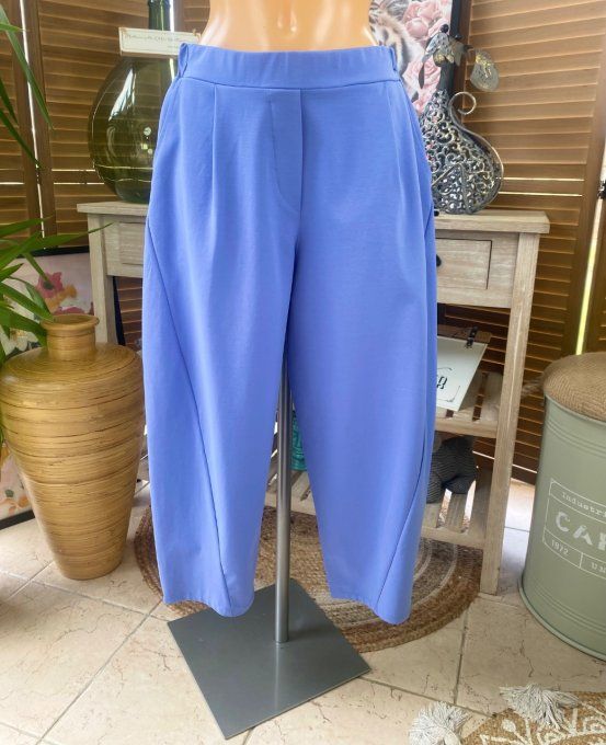 Pantalon dit Japonais Tenko Punto Milano Wide Leg bleu jeans clair du 38 au 48