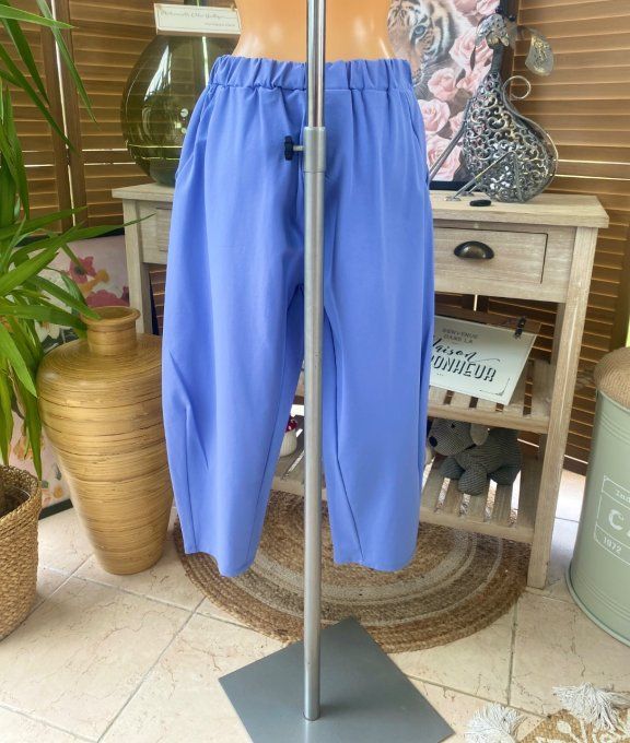 Pantalon dit Japonais Tenko Punto Milano Wide Leg bleu jeans clair du 38 au 48