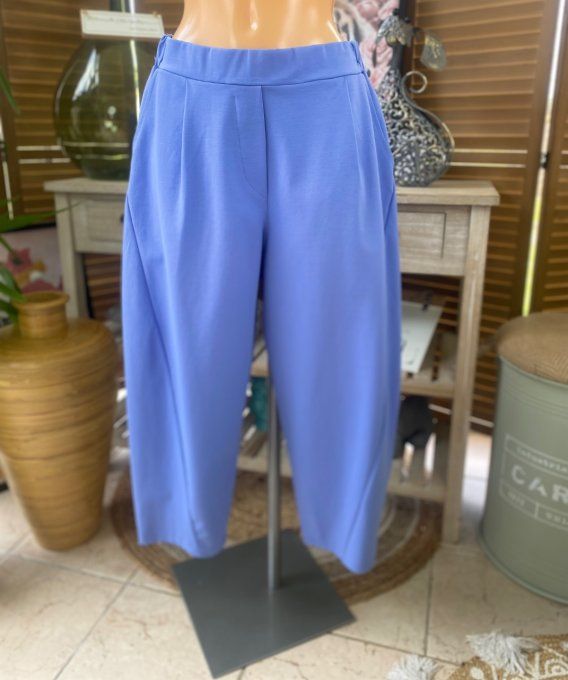 Pantalon dit Japonais Tenko Punto Milano Wide Leg bleu jeans clair du 38 au 48