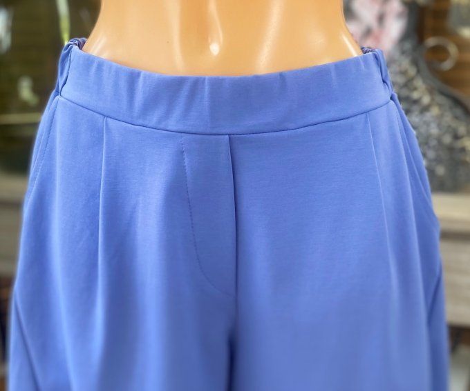 Pantalon dit Japonais Tenko Punto Milano Wide Leg bleu jeans clair du 38 au 48