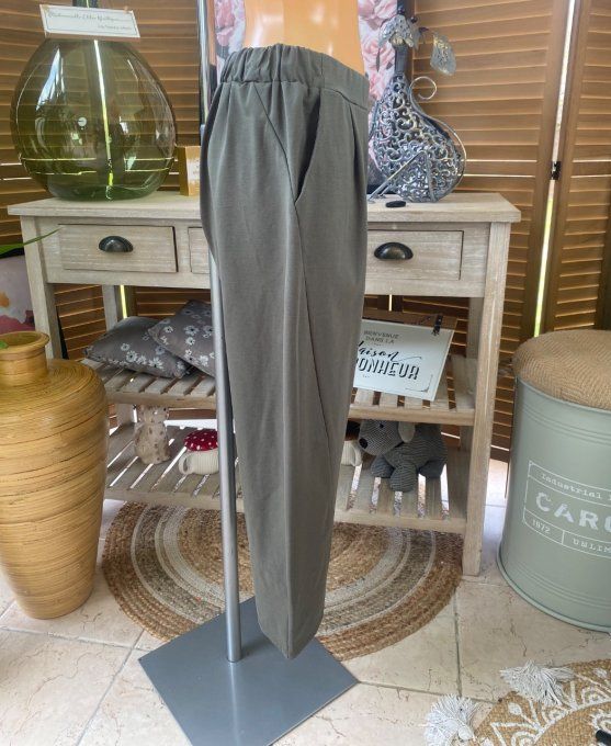 Pantalon dit Japonais Tenko Punto Milano Wide Leg kaki du 38 au 48