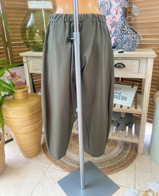 Pantalon dit Japonais Tenko Punto Milano Wide Leg kaki du 38 au 48