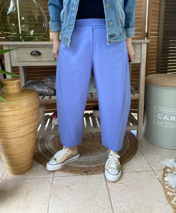 Pantalon dit Japonais Tenko Punto Milano Wide Leg bleu jeans clair du 38 au 48