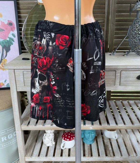 Top fin ample blanc Betty Boop Tatto Girl du 40 au 52  