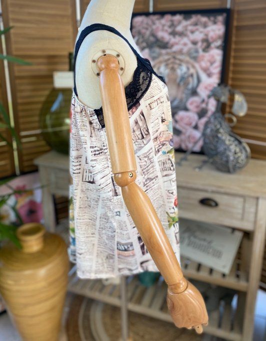 Jupe longue ample vaporeuse  en tulle Léopard beige noir du 38 au 50/52