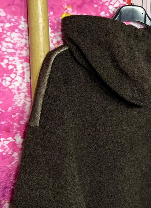 Gilet long à capuche oversize polaire chocolat Mickey Mouse et ses amis du 38 au 50 et même +
