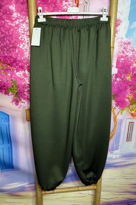 Pantalon Hope Kaki coupe "Barrel" cuisses amples chevilles élastiquées confort +++ du 40 au 50/52