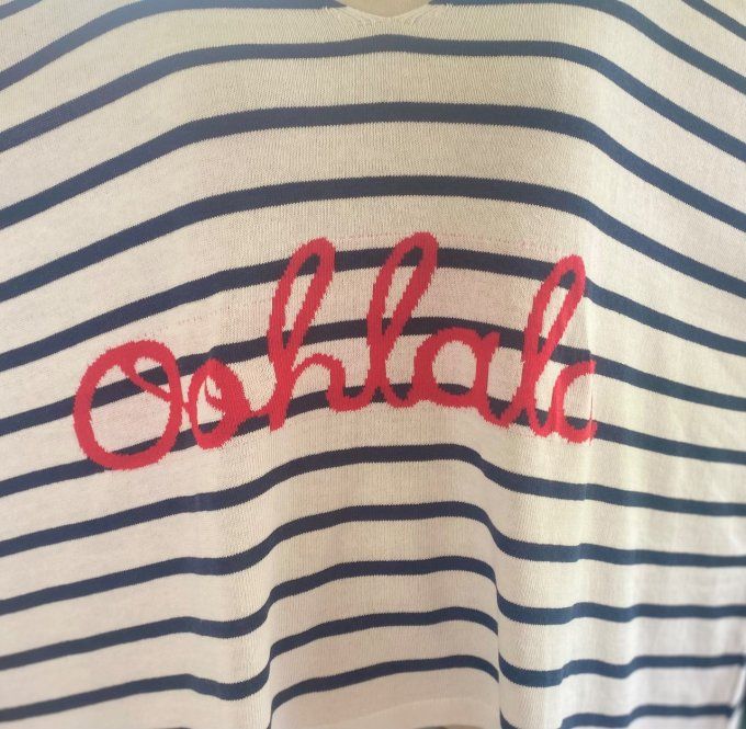 pull ample sans laine Armelle rose layette col V douceur +++ étoile strass argentés du 40 au 50