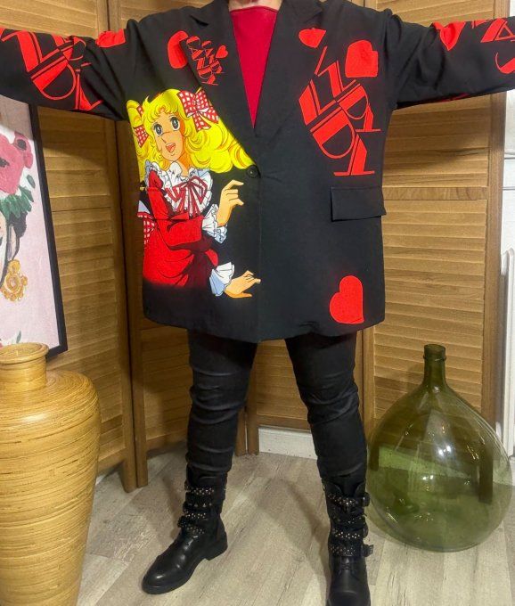 Veste blazer noire Au Pays de Candy Nostalgie du 42 au 52 et même + 