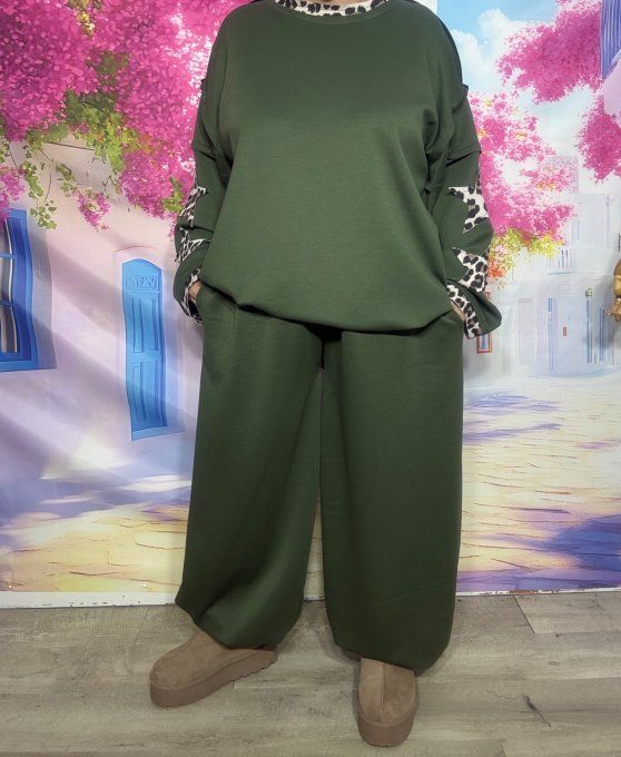 Pantalon Hope Kaki coupe "Barrel" cuisses amples chevilles élastiquées confort +++ du 40 au 50/52