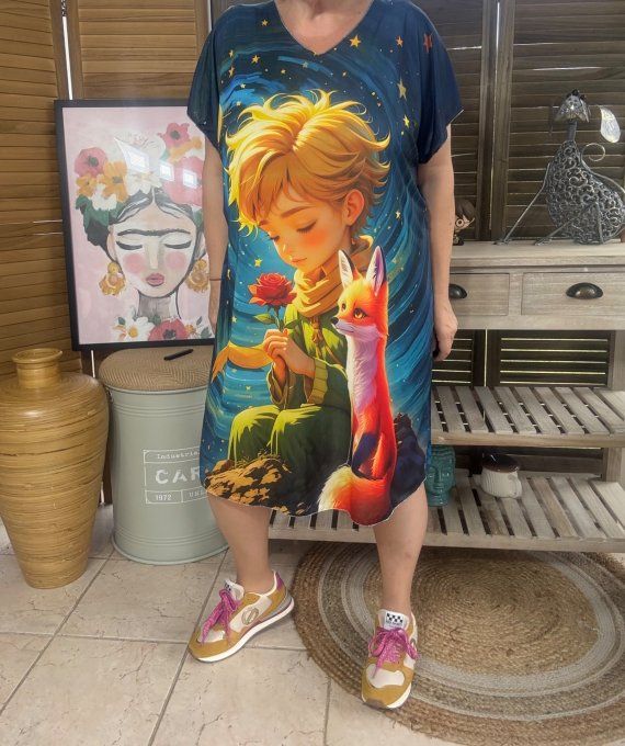 Robe courte ou tunique longue multicolore Le Petit Prince du 42 au 52