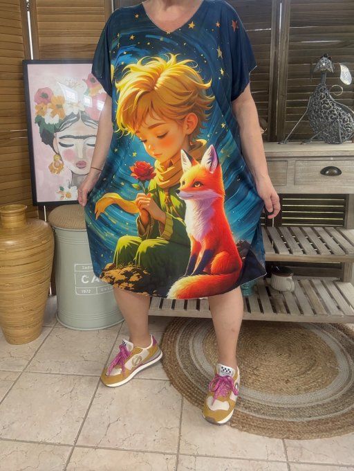 Robe courte ou tunique longue multicolore Le Petit Prince du 42 au 52