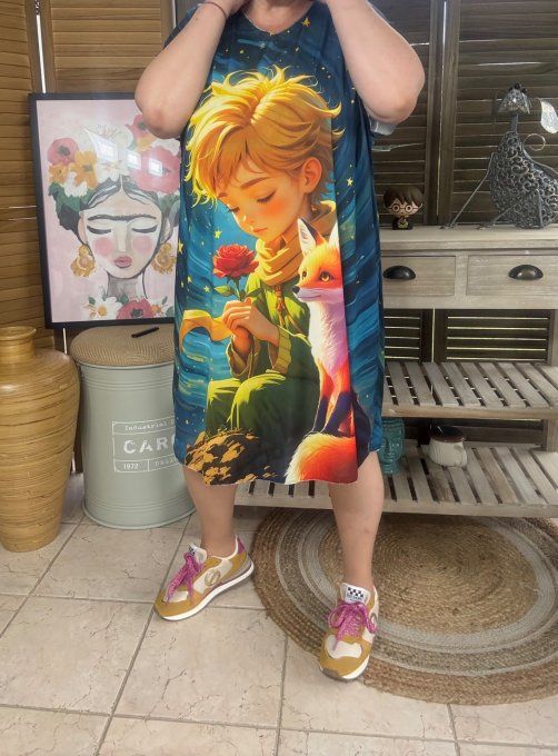 Robe courte ou tunique longue multicolore Le Petit Prince du 42 au 52