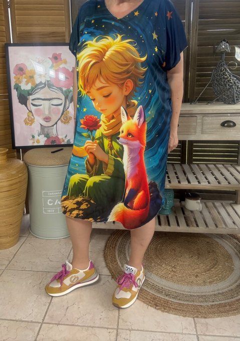Robe longue bretelles réglables noire Betty Boop in Love du 36 au 46 