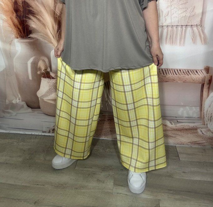 Lot de 2 Pantalons palazzos Jacquard confort ++++ du 40 au 50/52 