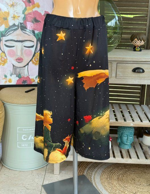 Ensemble bermuda façon Jort + top  Le Petit Prince du 40 au 52 