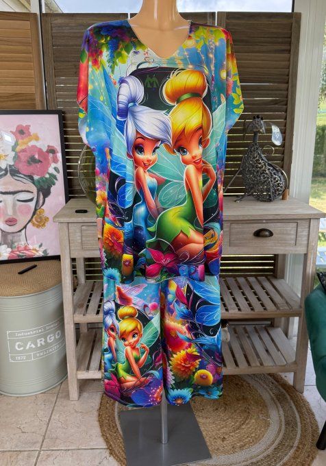 Ensemble bermuda façon Jort + top  La Fée Clochette du 40 au 52 