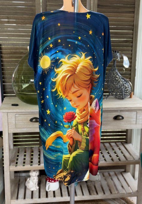 Robe courte ou tunique longue multicolore Le Petit Prince du 42 au 52