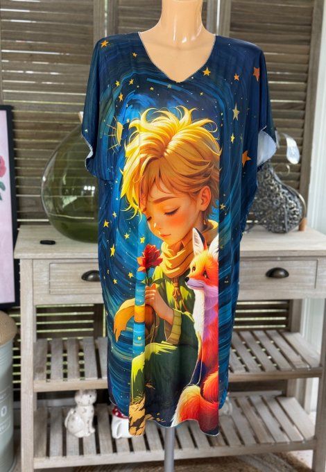 Robe courte ou tunique longue multicolore Le Petit Prince du 42 au 52