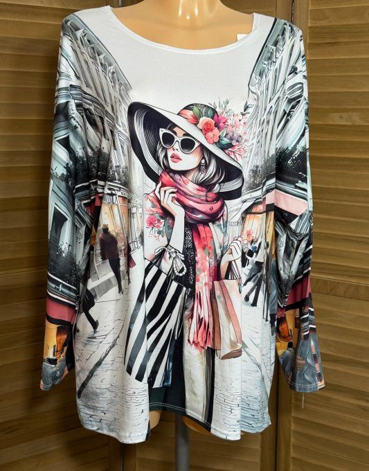 Top manches longues Léopard Fashion Addict Woman du 40 au 52/54 