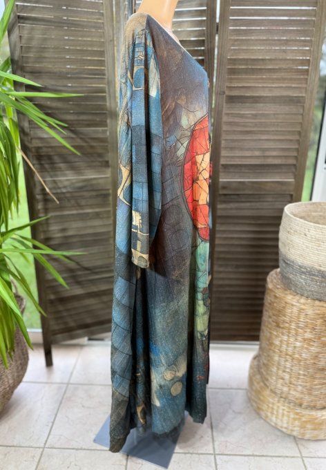 Robe longue trapèze plissée La Femme Art Déco Lurex pailleté doré du 42 au 58/60